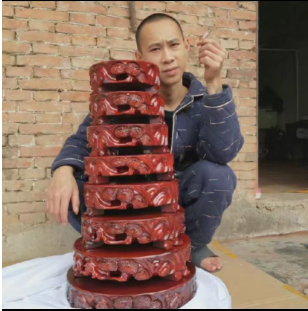 快手主播：底座雕刻人